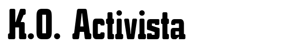 K.O. Activista font preview